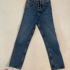 Agolde 90's Pinch Waist Women's Indigo Straight Leg Jeans